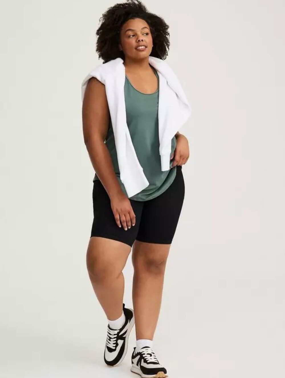 Torrid Active Black Performance Core V-Band Active Bike Shorts Size 1X